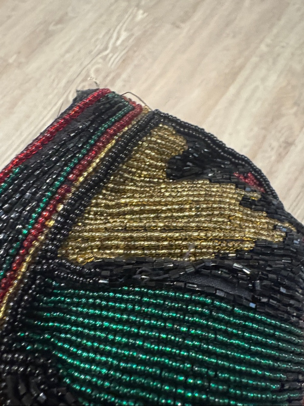 Dior Beaded Clutch in Black, Gold, Green & Red - Picture 4 of 11